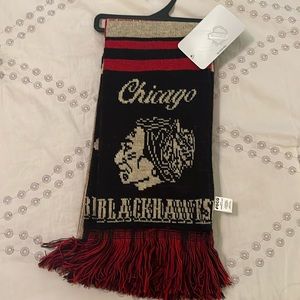 NHL 2 Sided Knit Large Wordmark Logo Fan Scarf, Chicago Blackhawks